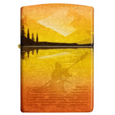 Запальничка бензинова ZIPPO Fishing Fusion Design Tumbled Brass Різнокольровий (46927)