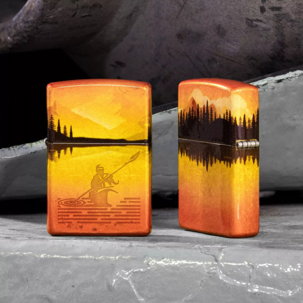 Запальничка бензинова ZIPPO Fishing Fusion Design Tumbled Brass Різнокольровий (46927) Запальничка бензинова ZIPPO Fishing Fusion Design Tumbled Brass Різнокольровий (46927)