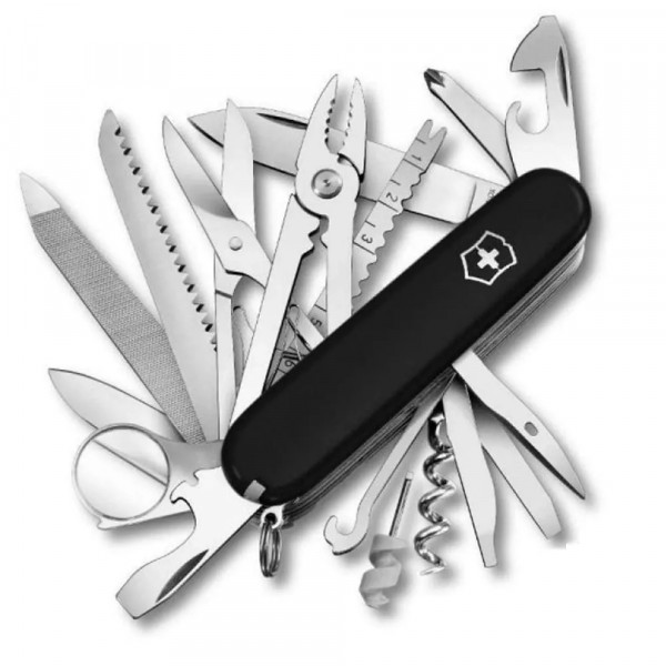 Складаний ніж 91мм Victorinox SWISSCHAMP 8 шарів 33 функції матовий Чорний (1.6795.3_M0007p)