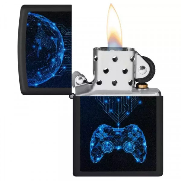 Запальничка бензинова ZIPPO Gaming Ігрова приставка Чорний синій (48912) Запальничка бензинова ZIPPO Gaming Ігрова приставка Чорний синій (48912)