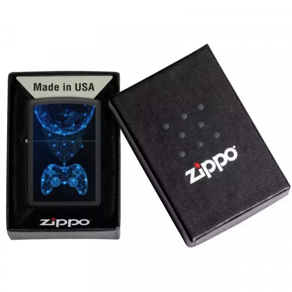 Запальничка бензинова ZIPPO Gaming Ігрова приставка Чорний синій (48912) Запальничка бензинова ZIPPO Gaming Ігрова приставка Чорний синій (48912)