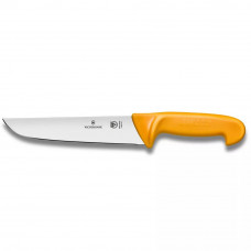 Ніж кухонний обвалювальний 15 см Victorinox Fibrox Boning вузьке гладке широкое пряме лезо Чорний (5.6403.15)