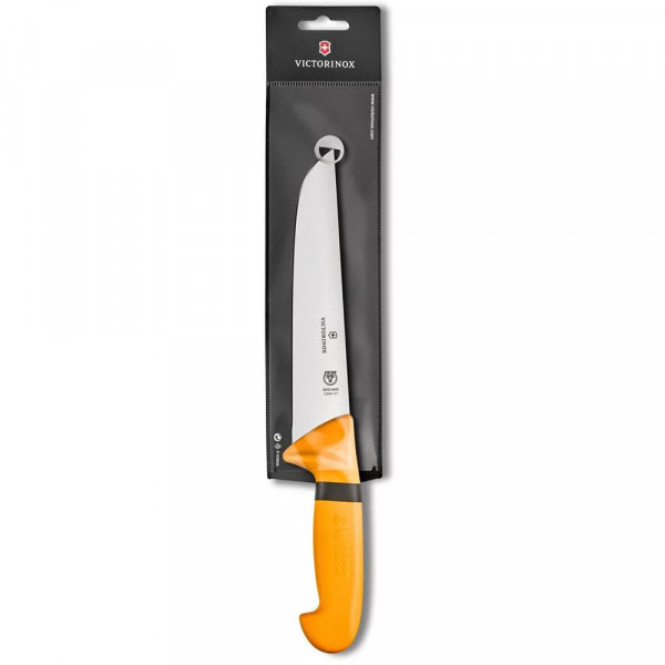 Ніж кухонний обвалювальний 15 см Victorinox Fibrox Boning вузьке гладке широкое пряме лезо Чорний (5.6403.15)