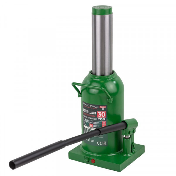 Домкрат пляшковий 30т (255-423мм) ROCKFORCE RF-T93004