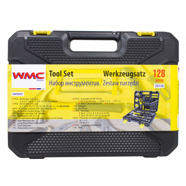 Набір інструментів 128пр. 1/4''3/8''(6гр)(4-21мм) WMC TOOLS WT-30128 NEW