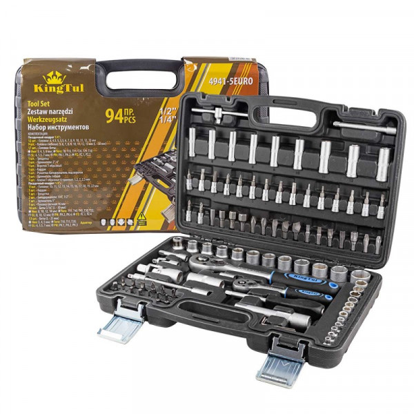 Набір інструментів 94пр. 1/2", 1/4" (6гр.) KT-4941-5EURO
