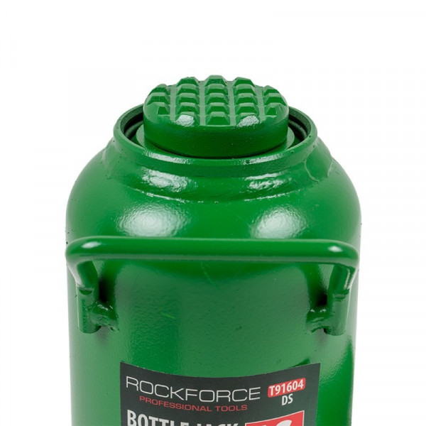 Домкрат пляшковий 16т (205-390мм) з клапаном ROCKFORCE RF-T91604DS