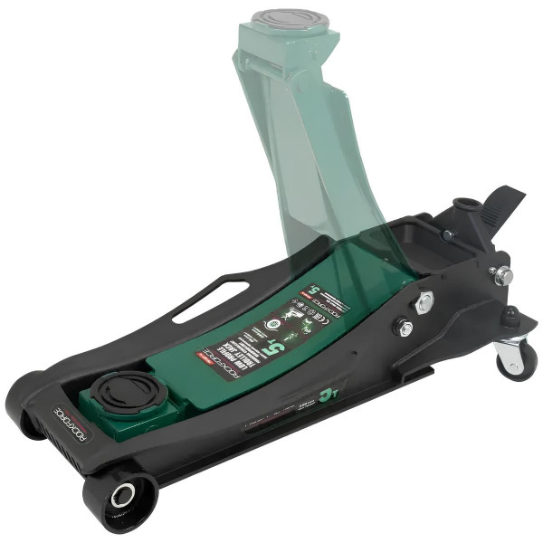 Домкрат 5т підкатний (96-595 мм) з педаллю Rockforce RF-T815011L