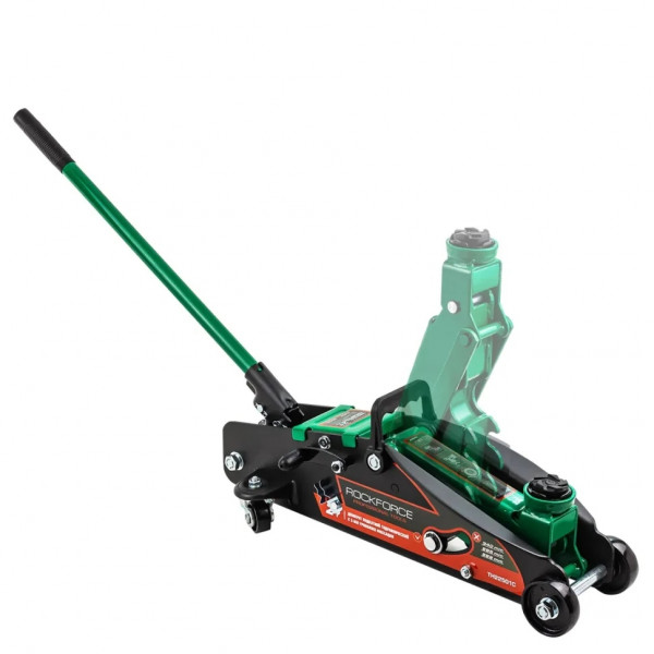 Домкрат підкатний 2,5т (140-387мм) з фіксацією в кейсі Rock FORCE RF-TH22501C