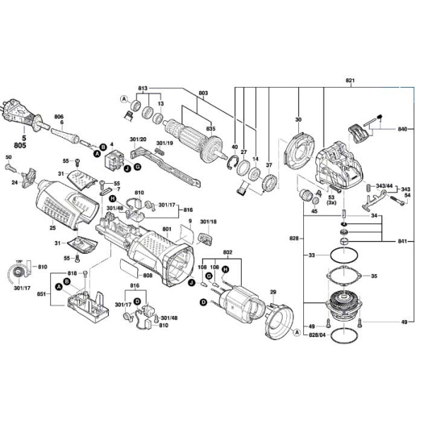 Кутова шліфмашина Bosch Professional GWX 19-125 S з регулюванням 06017C8002