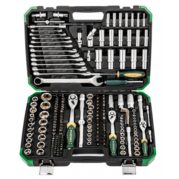 Набір інструментів 216+6пр. 1/4" 3/8" 1/2" (6гр,12гр) Rockforce RF-38841+6