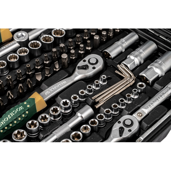 Набір інструментів 216+6пр. 1/4" 3/8" 1/2" (6гр,12гр) Rockforce RF-38841+6 Набір інструментів 216+6пр. 1/4" 3/8" 1/2" (6гр,12гр) Rockforce RF-38841+6