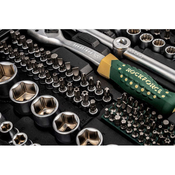 Набір інструментів 216+6пр. 1/4" 3/8" 1/2" (6гр,12гр) Rockforce RF-38841+6 Набір інструментів 216+6пр. 1/4" 3/8" 1/2" (6гр,12гр) Rockforce RF-38841+6