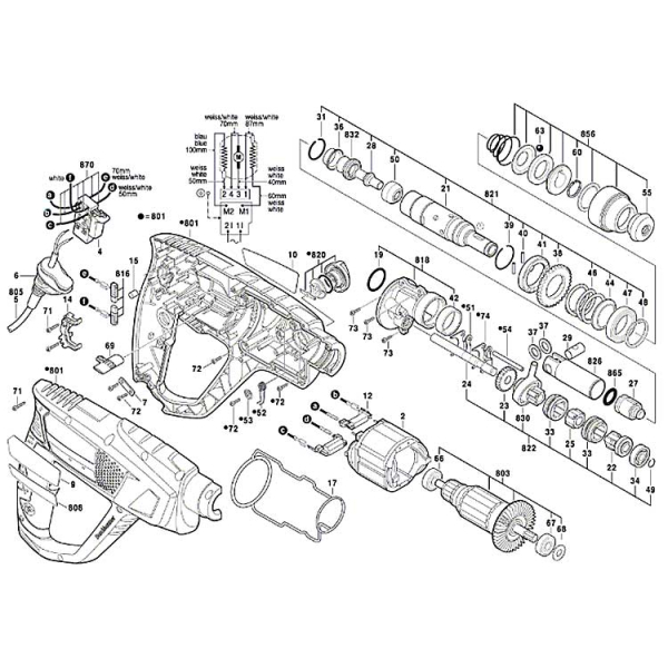 Перфоратор Bosch PBH 2100 RE в чемодані 06033A9320