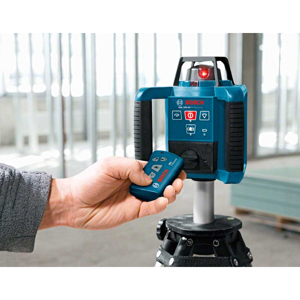 Ротаційний лазерний нівелір Bosch Professional GRL 250 HV в кейсі з пультом RC1, окулярами, мішенню 0601061600