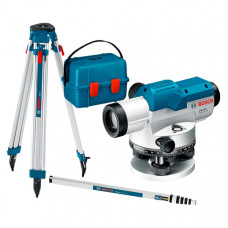 Оптичний нівелір Bosch Professional GOL 26 D в кейсі з штативом BT 160, рейкою GR 500 0601068002