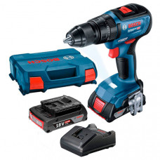 Безщітковий акумуляторний ударний шурупокрут Bosch Professional GSB 18V-50 у L-Case з 2 акб GBA 18V 2 Ah та з/п GAL 18V-20 06019H5100