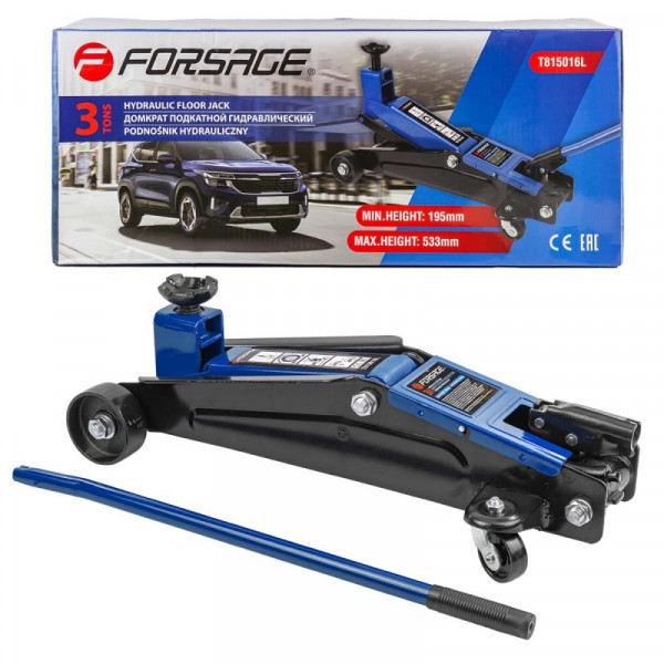 Домкрат 3т (195-533мм) підкатний гідравлічний