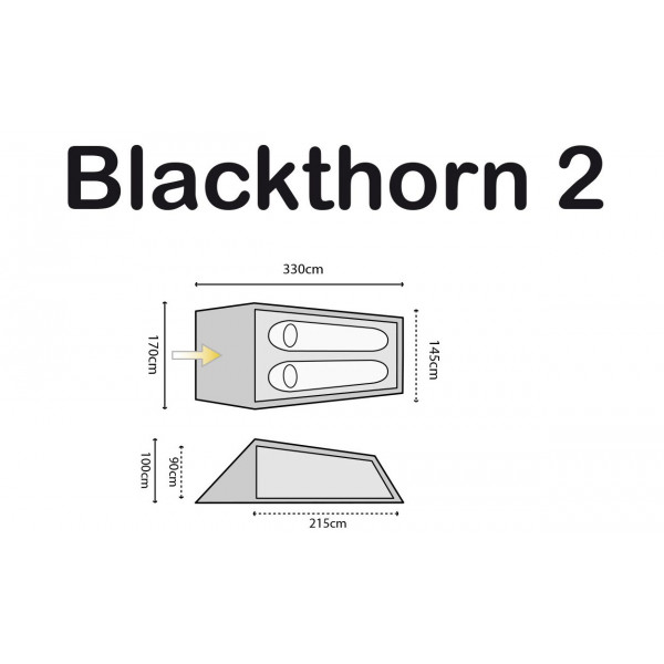 Намет двомісний Highlander Blackthorn 2 HMTC (TEN132-HC) (925876)