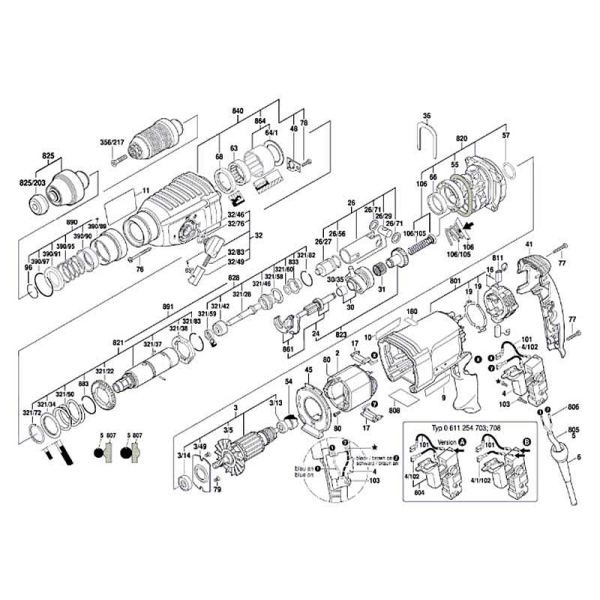 Перфоратор Bosch Professional GBH 2-26 DFR в чемодані з ШЗП 0611254768