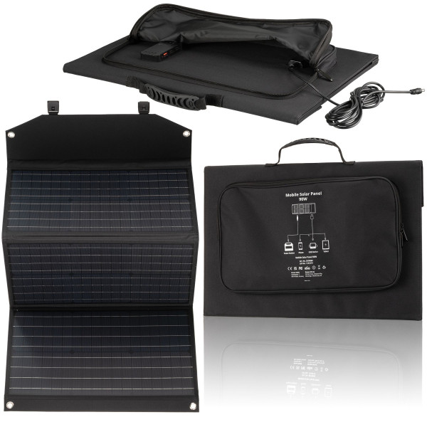 Портативний зарядний пристрій сонячна панель Bresser Mobile Solar Charger 90 Watt USB DC (3810060) (930151)