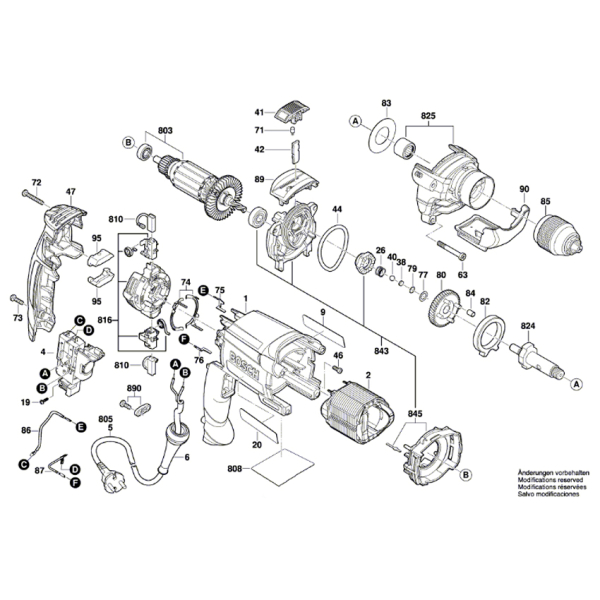 Дриль ударний Bosch Professional GSB 16 RE в чемодані з ШЗП 060114E500