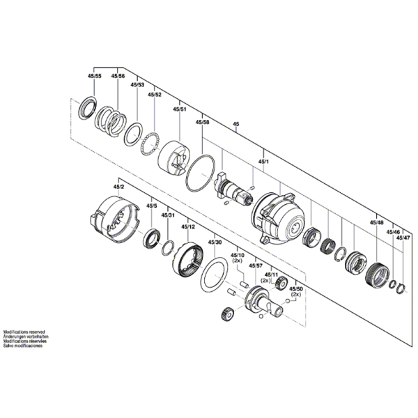 Гайкокрут ударний акумуляторний Bosch Professional GDX 180-LI з 2 акб GBA 18V 2.0Ah, з/п GAL 18V-40, в чемодані 06019G5223