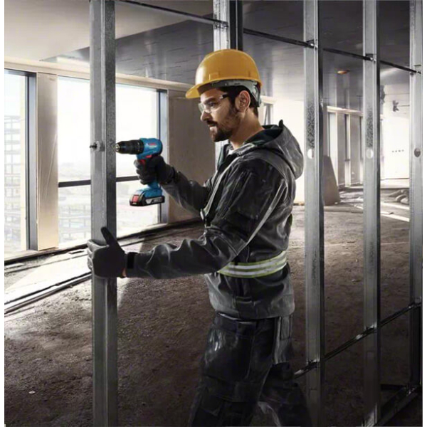 Акумуляторний ударний дриль-шурупокрут Bosch Professional GSB 185-LI із 2 акб GBA 18V 2.0Ah, з/п GAL 18V-20 у кейсі 06019K3100