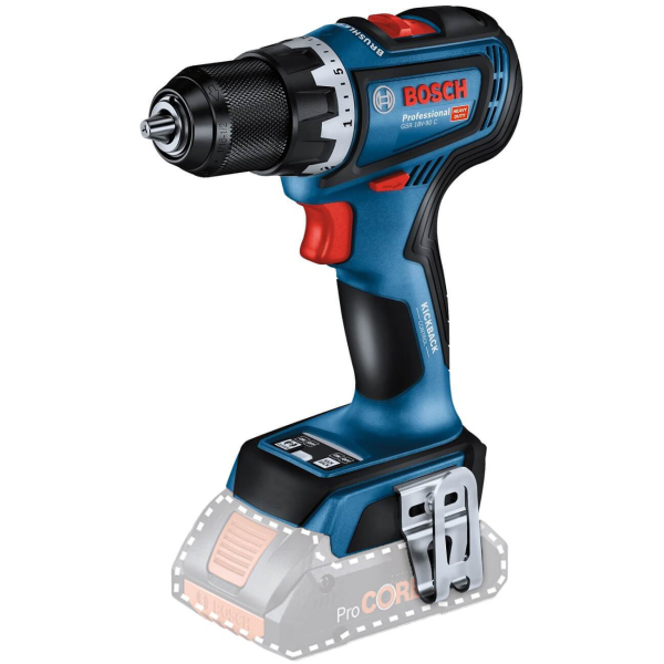Акумуляторний дриль-шурупокрут Bosch Professional GSR 18V-90 C без акб і з/п, в L-BOXX 136 06019K6002