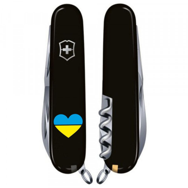 Складаний ніж Victorinox SPARTAN UKRAINE Серце синьо-жовте 1.3603.3_T1090u