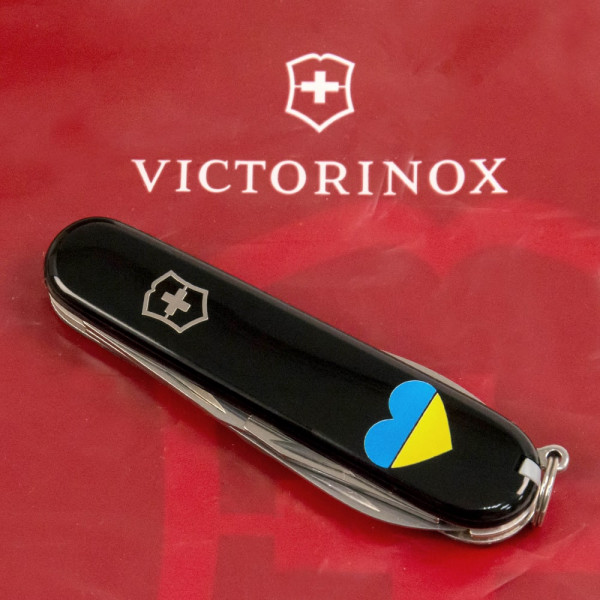 Складаний ніж Victorinox SPARTAN UKRAINE Серце синьо-жовте 1.3603.3_T1090u