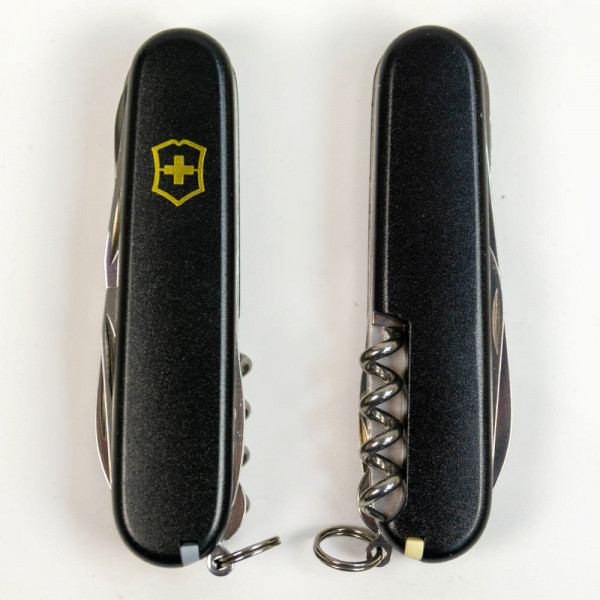 Складаний ніж Victorinox HUNTSMAN MAT чорний матовий лак з жовт.лого 1.3713.3.M0008p