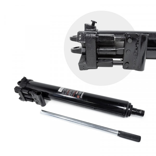 Циліндр гідравлічний 5т довгий з двоштоковим насосом (загал.довжина - 660ММ, хід штоку - 550ММ) ROCKFORCE RF-1205-2