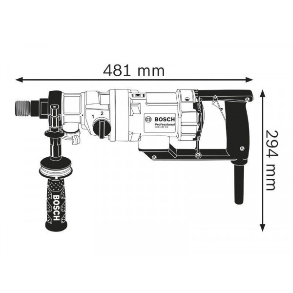 Дрель алмазного свердління Bosch GDB 180 WE (0601189800) Дрель алмазного свердління Bosch GDB 180 WE (0601189800)