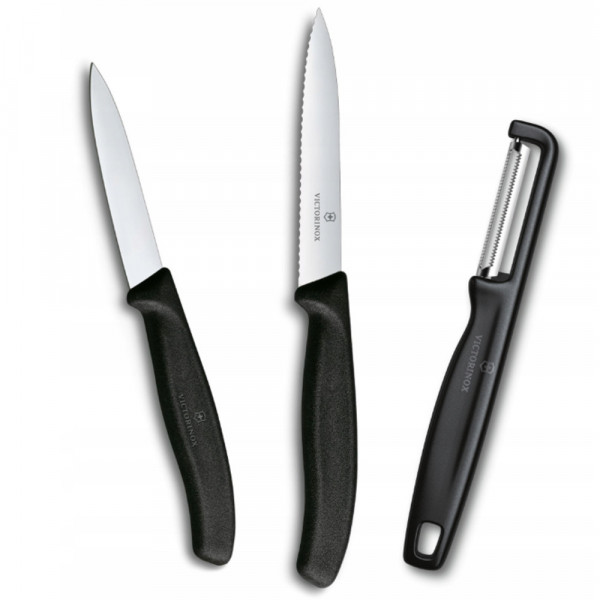 Набір для чищення овочів Victorinox Swiss Classic 3шт чорн 6.7113.33