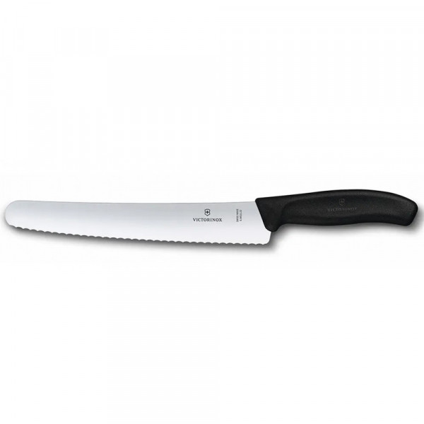 Ніж кондитерський Victorinox Swiss Classic 22см хвил чорн 6.8633.22B