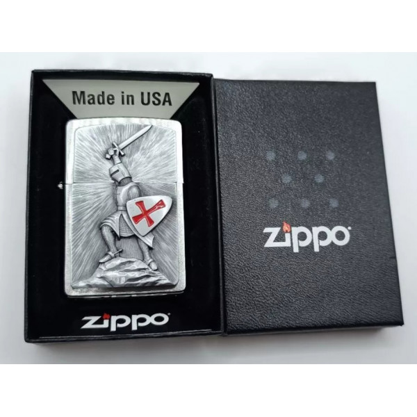 Запальничка бензинова ZIPPO Crusade Victory chrom Перемога, хром (1300103) Запальничка бензинова ZIPPO Crusade Victory chrom Перемога, хром (1300103)