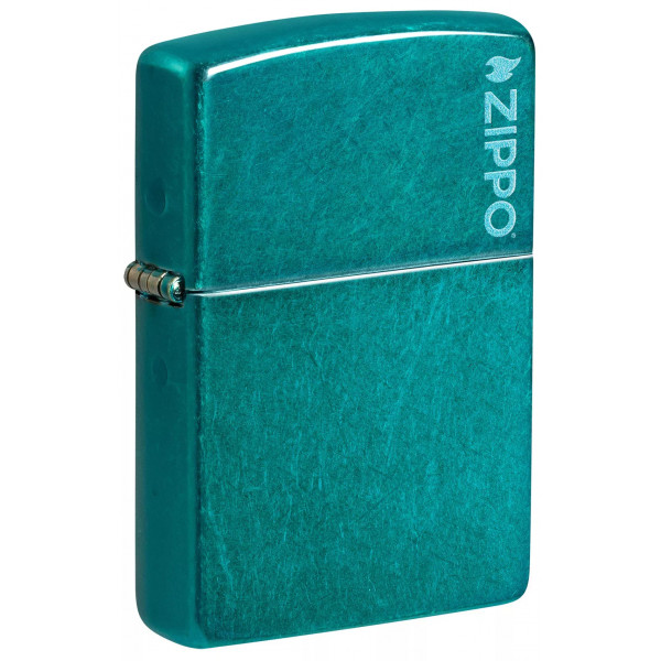 Запальничка бензинова Zippo Classic Candy Teal  Zippo logo глянцевий Бірюзовий (24004 ZL)