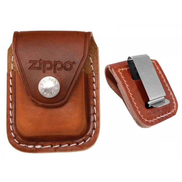 Чохол з кліпсою LPCB для бензинової запальничкі ZIPPO шкіра Коричневий (67010)