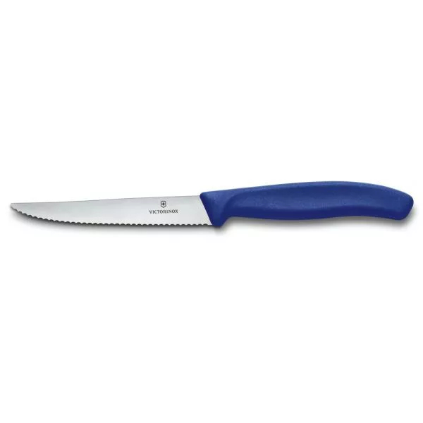 Кухоний ніж для стейка 11 см Victorinox SwissClassic гострий кінчик лезо серрейтор Синій (6.7232) Кухоний ніж для стейка 11 см Victorinox SwissClassic гострий кінчик лезо серрейтор Синій (6.7232)
