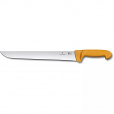 Ніж кухонний м’ясника 31 см Victorinox SWIBO Butcher гладке пряме лезо Жовтогарячий (5.8431.31)