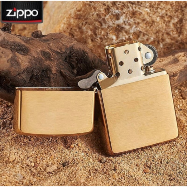 Запальничка Zippo (Зіппо) BR FIN SOLID BRASS 204B