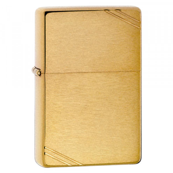 Запальничка Zippo (Зіппо) VINTAGE BRUSHED FIN BRASS 240