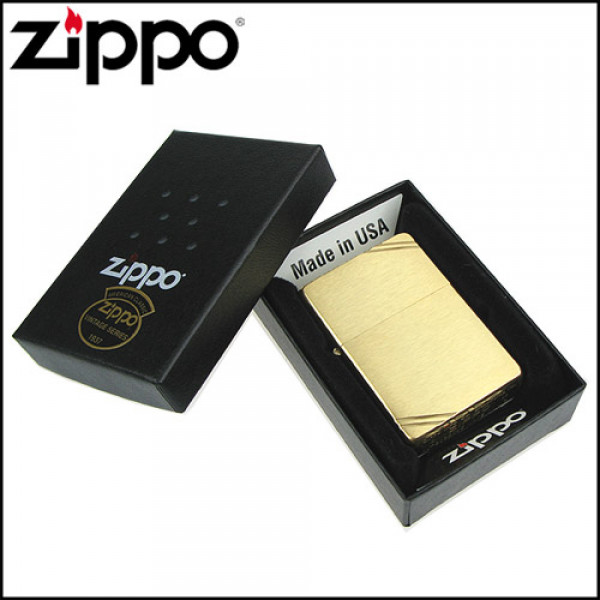 Запальничка Zippo (Зіппо) VINTAGE BRUSHED FIN BRASS 240 Запальничка Zippo (Зіппо) VINTAGE BRUSHED FIN BRASS 240