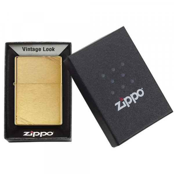 Запальничка Zippo (Зіппо) VINTAGE BRUSHED FIN BRASS 240 Запальничка Zippo (Зіппо) VINTAGE BRUSHED FIN BRASS 240