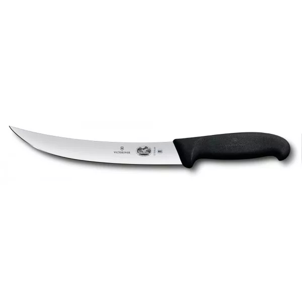 Кухонний ніж м'ясника Victorinox Fibrox Breaking 25 см Чорний (5.7203.25)