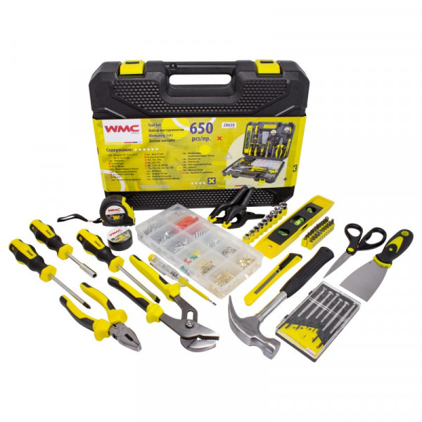 Набір інструментів 650пр. 1/4" (6гр.) WMC Tools WT-20650