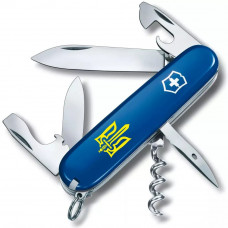 Складаний ніж 91 мм Victorinox Spartan Ukraine 2 шари 12 функцій Трезубец ОУН глянцевий Синій (1.3603.2_T0308u)