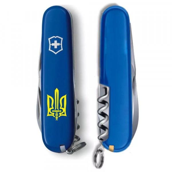 Складаний ніж 91 мм Victorinox Spartan Ukraine 2 шари 12 функцій Трезубец ОУН глянцевий Синій (1.3603.2_T0308u) Складаний ніж 91 мм Victorinox Spartan Ukraine 2 шари 12 функцій Трезубец ОУН глянцевий Синій (1.3603.2_T0308u)