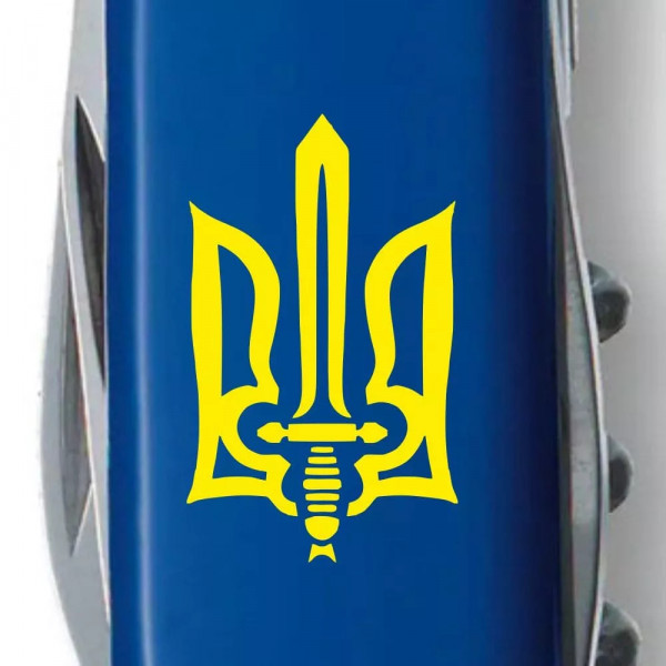 Складаний ніж 91 мм Victorinox Spartan Ukraine 2 шари 12 функцій Трезубец ОУН глянцевий Синій (1.3603.2_T0308u) Складаний ніж 91 мм Victorinox Spartan Ukraine 2 шари 12 функцій Трезубец ОУН глянцевий Синій (1.3603.2_T0308u)
